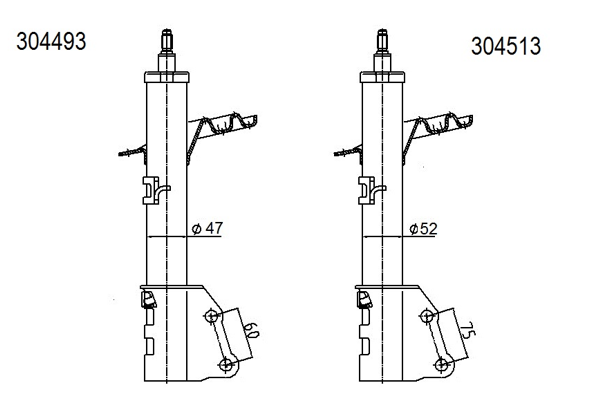 Амортизатор газо-масляний SOLGY арт. 304513